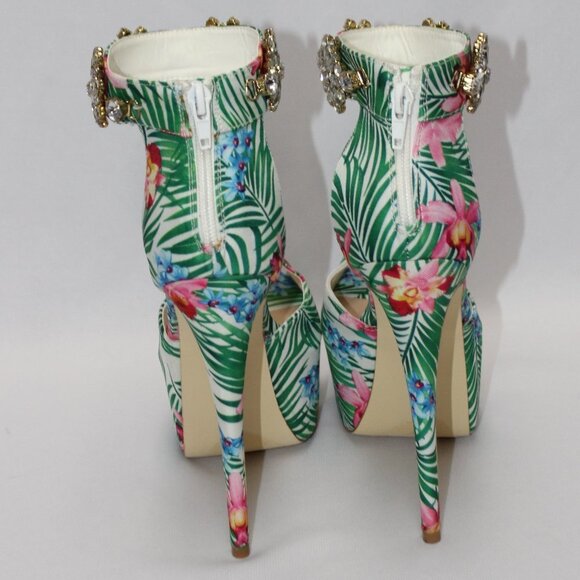 Shoe Dazzle Floral Platform Heels - Picture 12 of 15